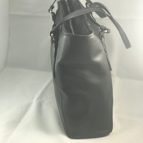 Coach Black Peyton Leather zip Top Tote - Picture 6 of 9